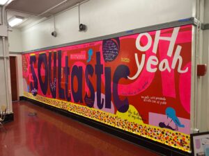 Soultastic poetry mural at P.S. 178